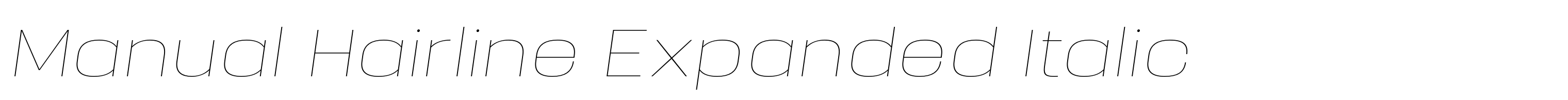 Manual Hairline Expanded Italic